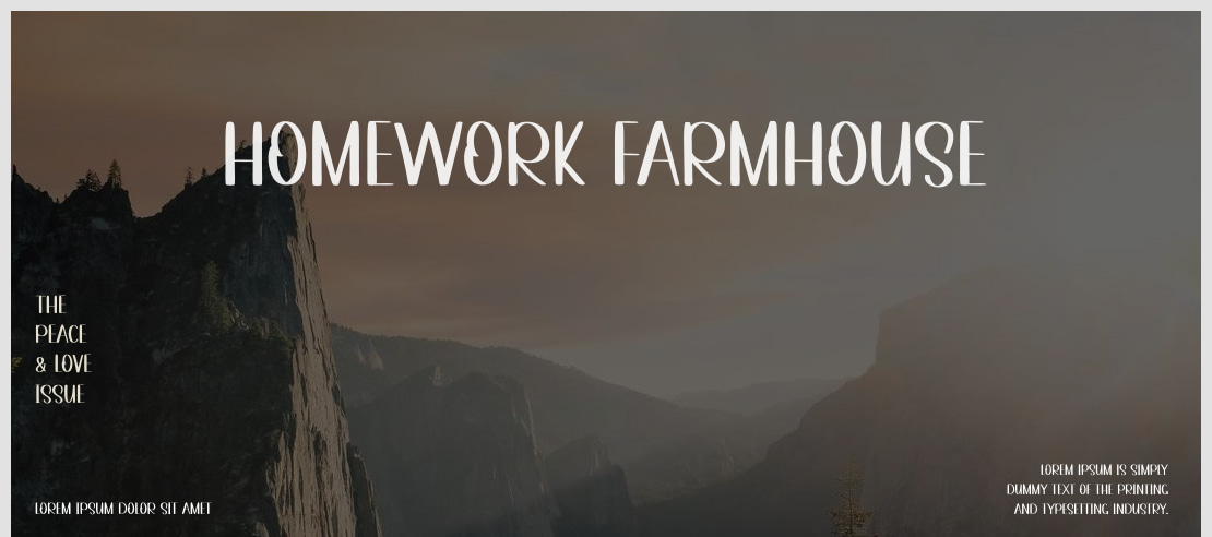 Homework Farmhouse Font