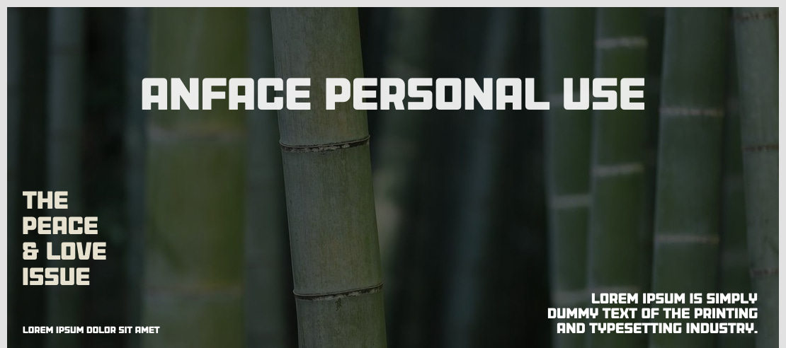 Anface Personal Use Font