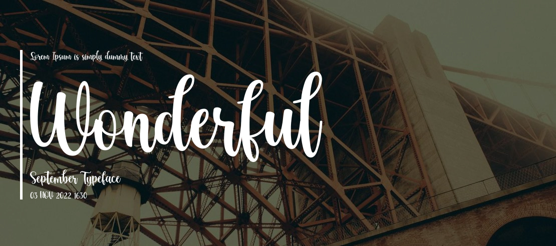 Wonderful September Font