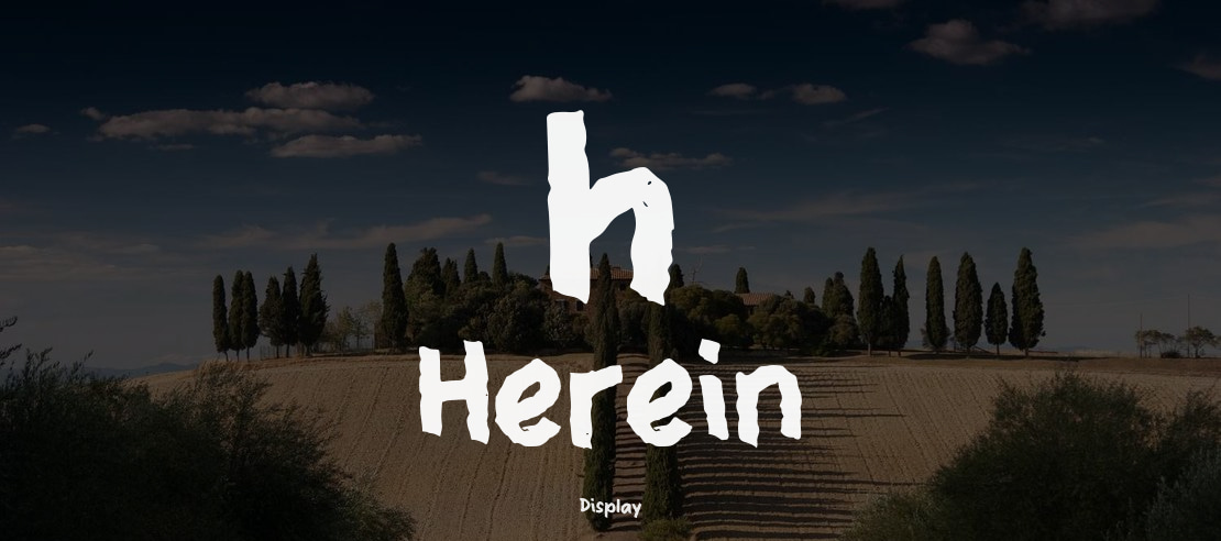 h Herein Font