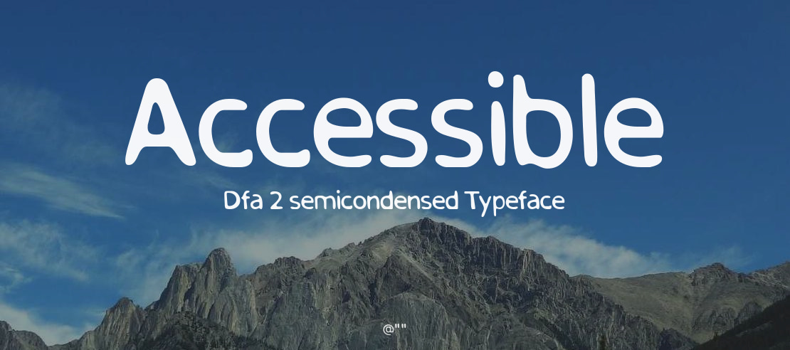 Accessible Dfa 2 semicondensed Font