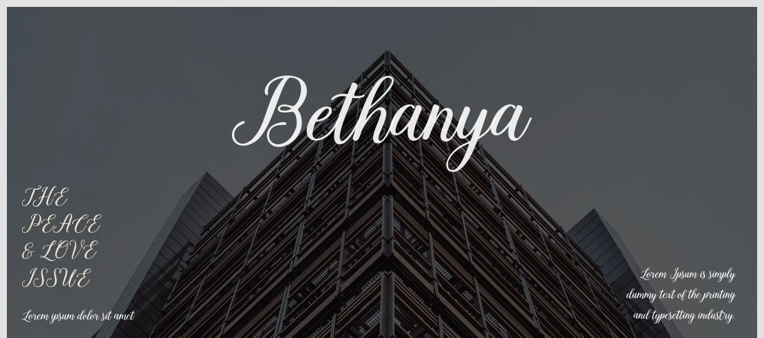 Bethanya Font