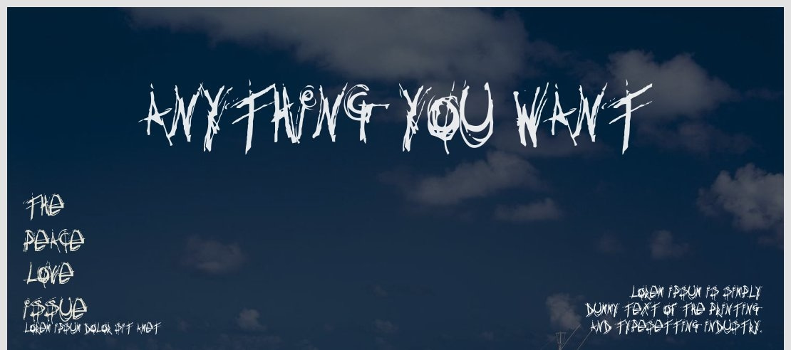 Anything you want Font