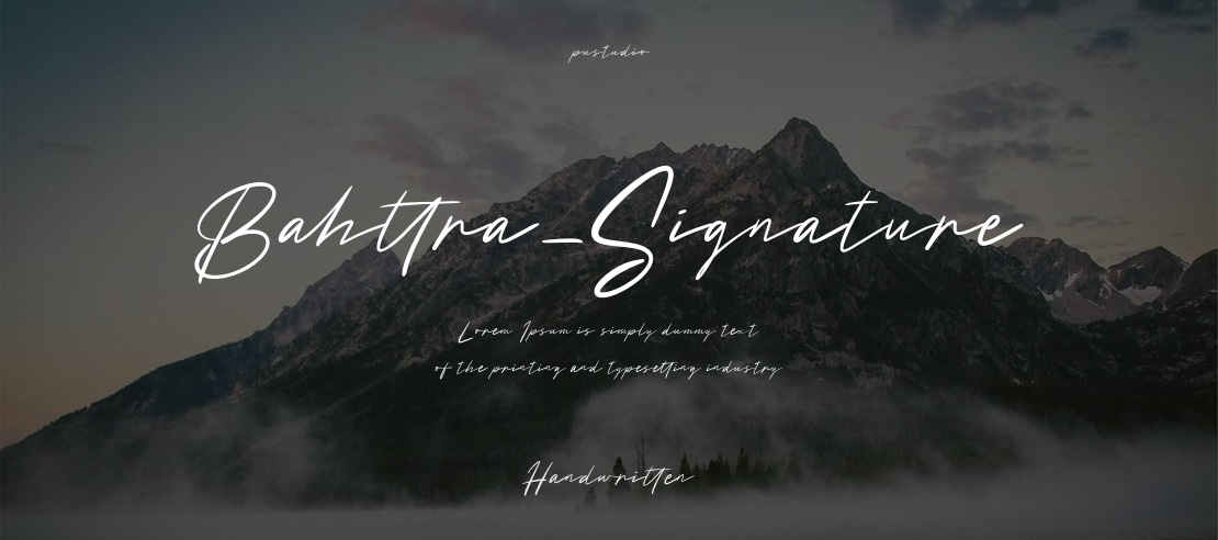 Bahttra_Signature Font