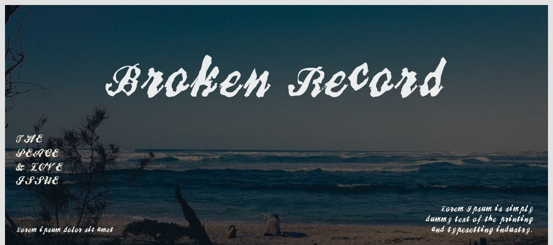 Broken Record Font