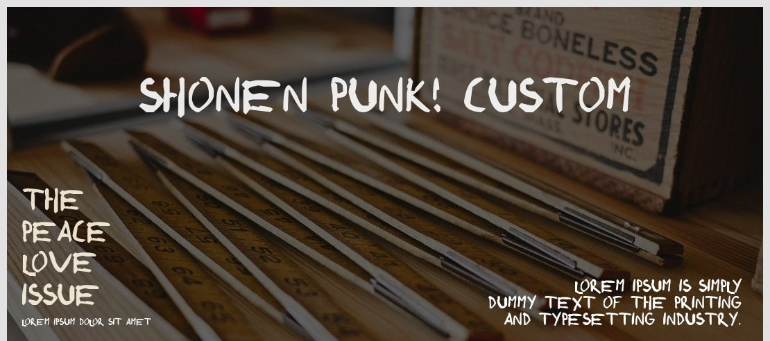 Shonen Punk! Custom Font Family