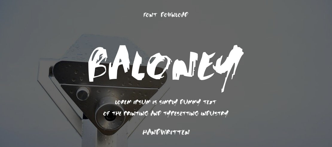 Baloney Font