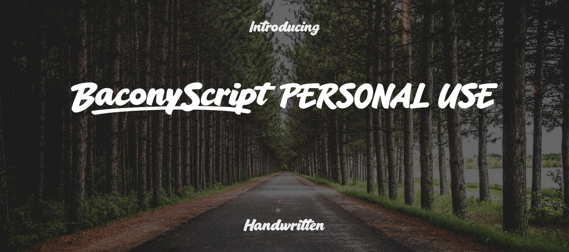 Bacony Script PERSONAL USE Font