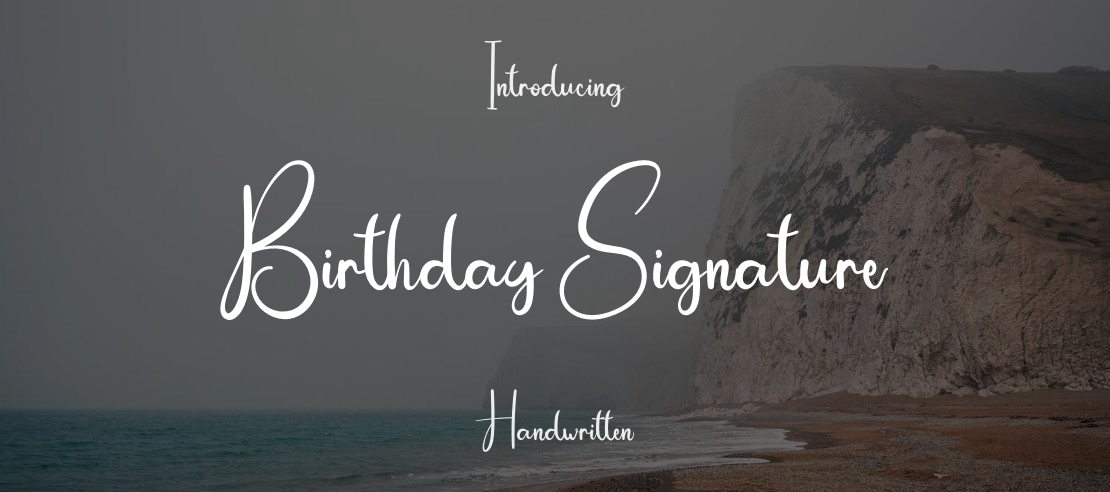 Birthday Signature Font