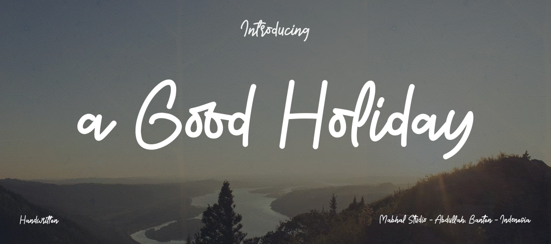 a Good Holiday Font