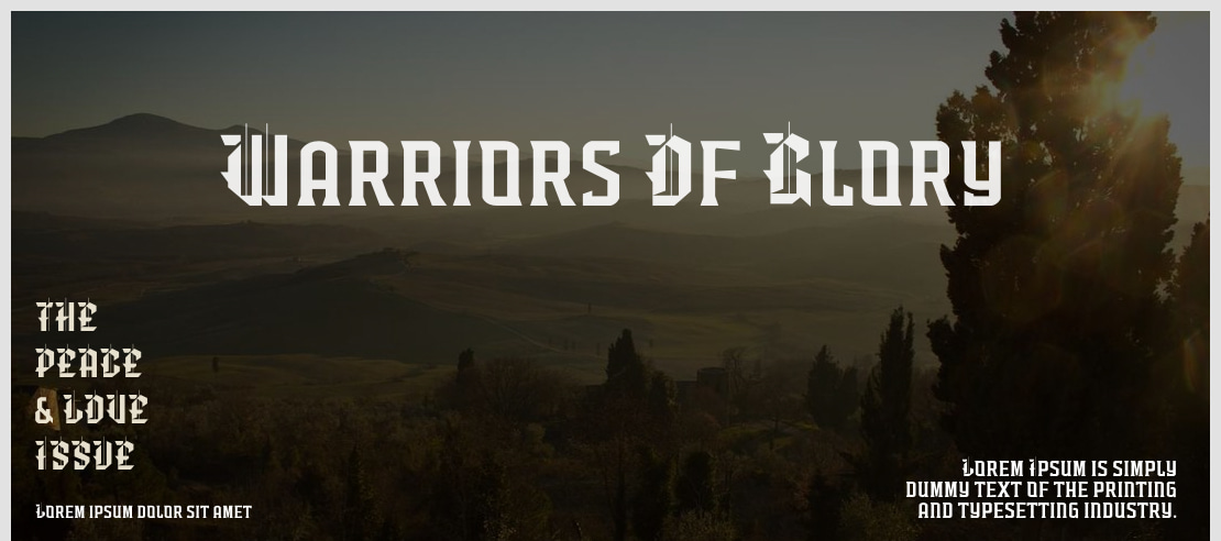 Warriors Of Glory Font