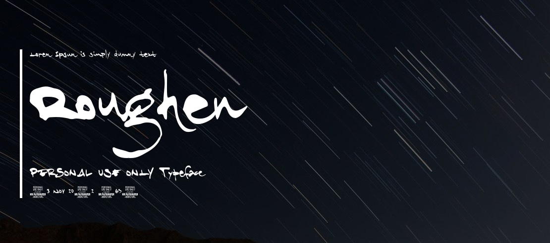 Roughen PERSONAL USE ONLY Font