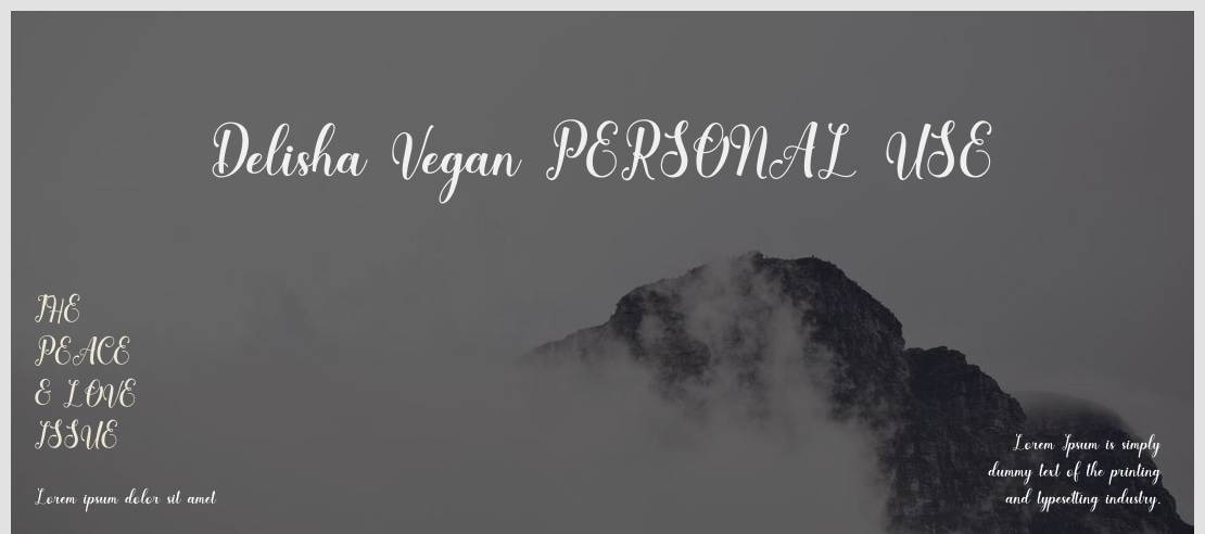 Delisha Vegan PERSONAL USE Font